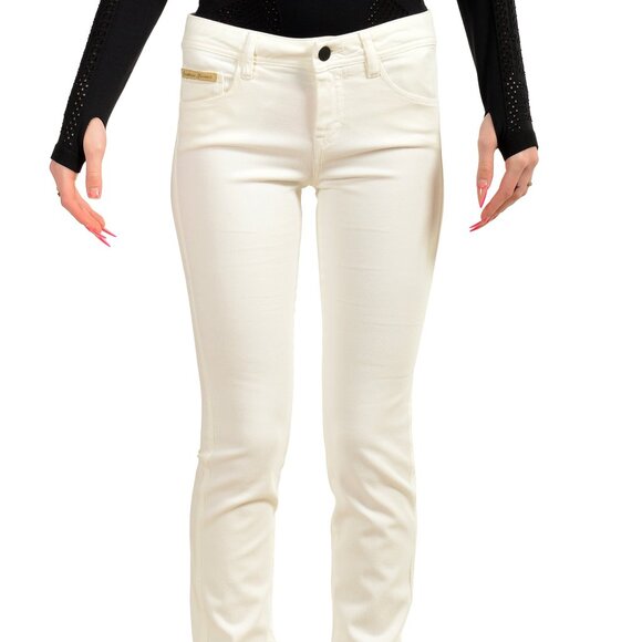 Scuderia Ferrari Women's White Straight Leg Jeans US 26 IT 40